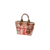 Hermès Steeple 25 multicolour canvas and leather tote bag showing elegant structure and bold designer print