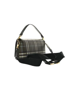 Alternative view of Burberry Olive Green Note Shoulder Bag – Vintage Check Canvas & Leather (Compact Everyday Use)