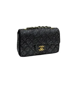 Alternative view of Chanel Lambskin Crystal Diamante Small Flap Bag | Luxury Quilted Leather Evening Shoulder Bag
