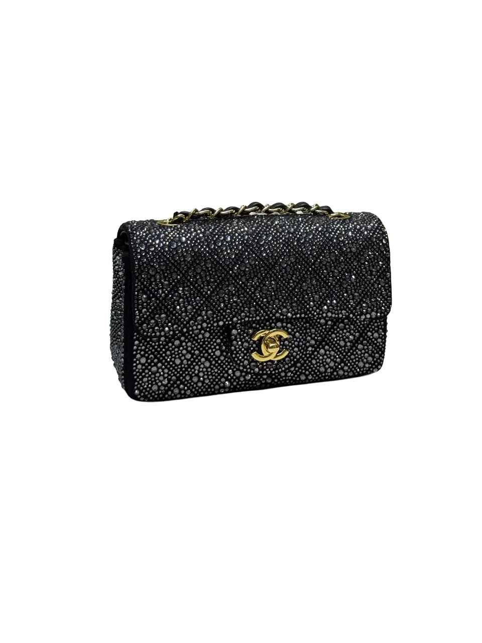 Chanel Lambskin Crystal Diamante Small Flap Bag | Luxury Quilted Leather Evening Shoulder Bag - Image 2