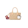 Brown Louis Vuitton Speedy 20 Meowgram handbag with cat print and gold hardware