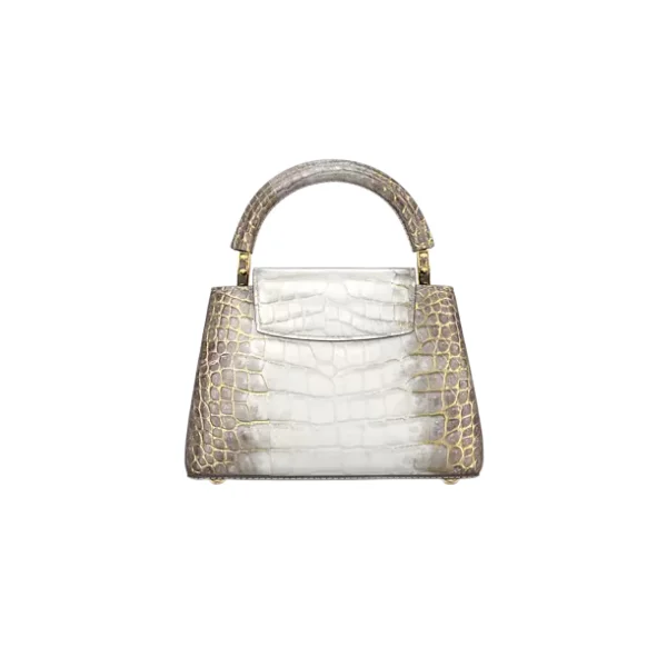 Beige Himalaya crocodile leather luxury mini handbag