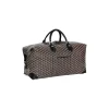 Goyard Bowling 55 bag in black canvas with leather trim