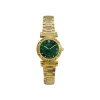 Green dial gold-tone women’s luxury watch with Medusa logo