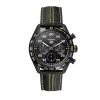 Black dial TAG Heuer Carrera Porsche watch with yellow accents