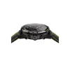 Black DLC steel TAG Heuer Carrera watch with yellow strap stitching