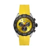 TAG Heuer Formula 1 chronograph watch with yellow dial and rubber strap