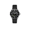 TAG Heuer Aquaracer automatic watch with black dial and rubber strap