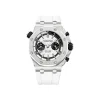 elegant men’s diver watch with white dial and rubber strap