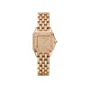 Elegant Rose gold Cartier Panthère quartz watch displayed with Yellow dial and bracelet