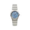 Omega Constellation ladies watch with stainless steel case and meteorite dial