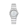 Omega Constellation women watch stainless steel bracelet design close-up
