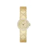 Premium yellow Gold Dior D My Dior mini watch with sapphire crystal and stainless steel bracelet