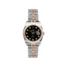 Stylish rose gold Rolex Datejust 36 with black diamond dial