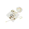 Women’s Gucci gold-plated necklace, bracelet, and earrings set with black enamel accents