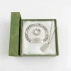 Silver Gucci Ghost AG925 bracelet with engraved GG and Bee motifs in sterling silver