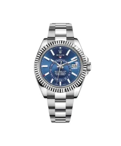 Rolex Sky-Dweller blue dial with silver strap
