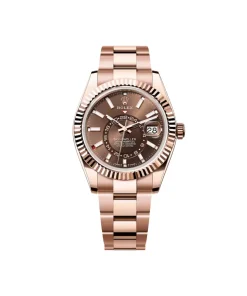 Rolex Sky-Dweller chocolate dial with gold strap