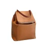 Loewe Goya tan leather backpack crafted from premium calfskin leather.
