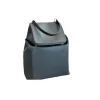 Elegant grey calfskin leather backpack designed for daily use.